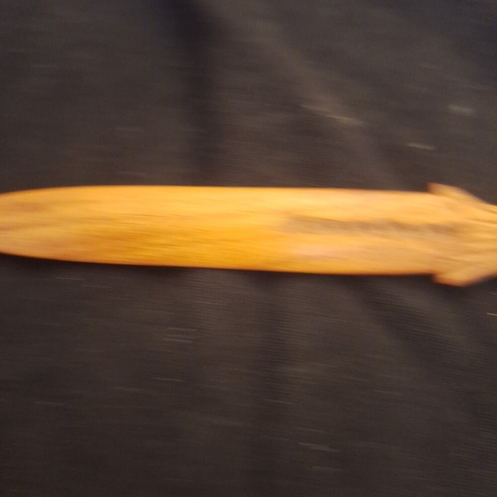 Vintage Hand Carved Wood Wooden Fish Letter Opener 8" - Picture 3 of 5